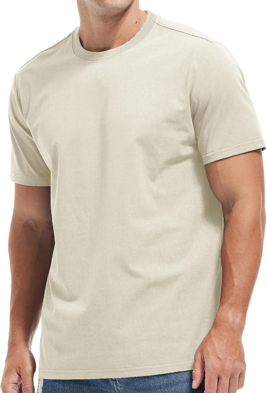 Mens Wash T Shirt - Short Sleeve Crew Neck Classic Fitted Tees
